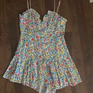NWT Sky to Moon Floral Romper Jumpsuit with Spaghetti Straps